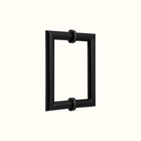 Round tubular handle for glass doors