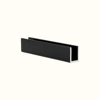 U-shaped aluminum molding for 10 or 12 mm glass