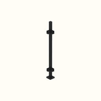Poteau carré Elite - Noir Mat