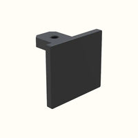 Square rail end cap 40x36mm