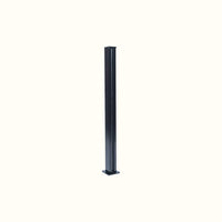 Poteau aluminium pour verre inséré 10mm - Court (6 pouces plus court)