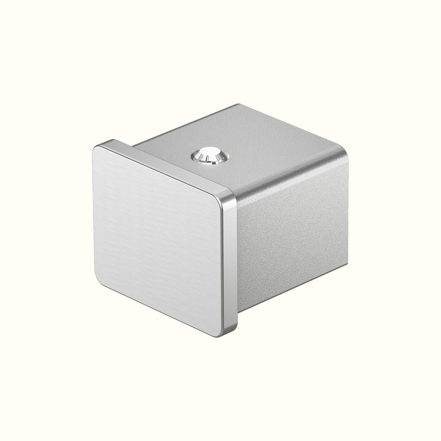 Handrail end cap with groove