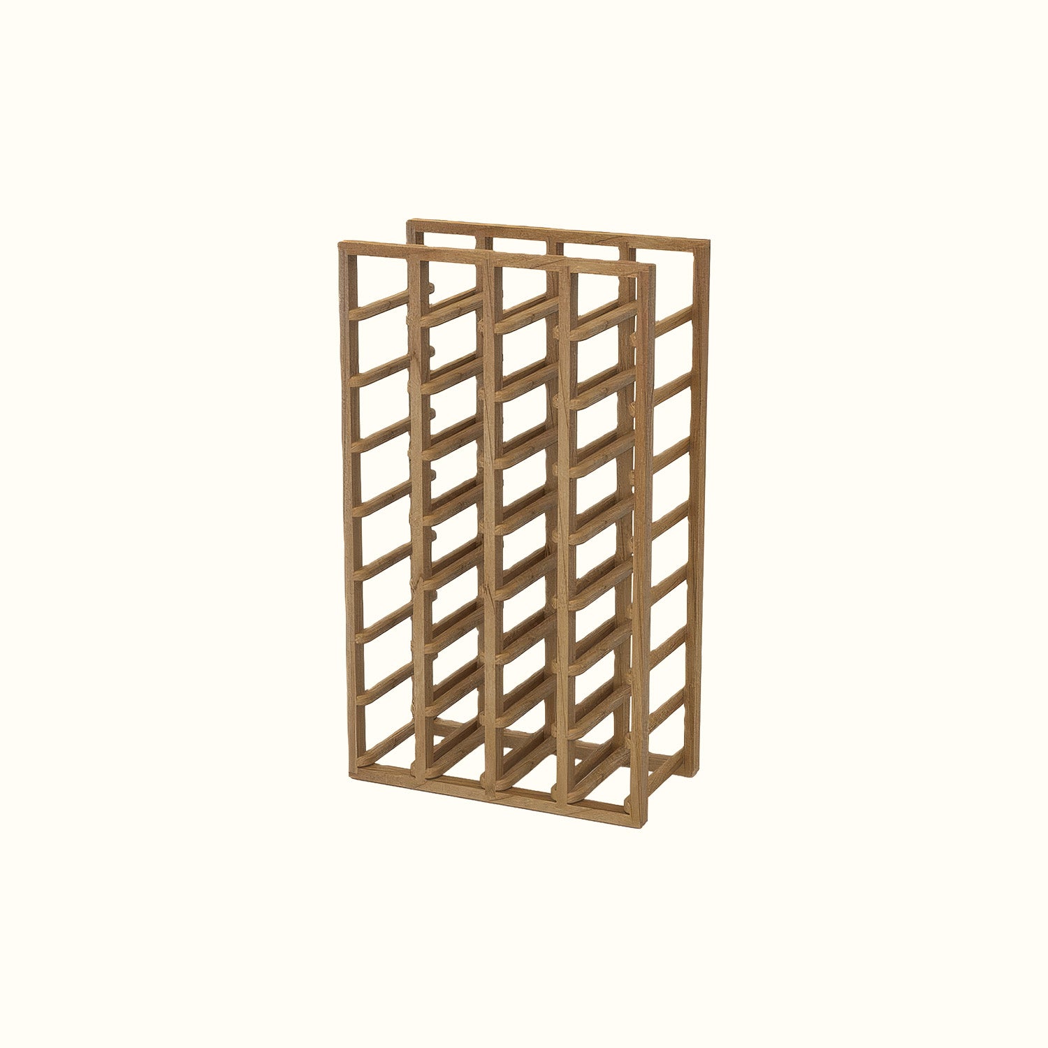 Wooden wine bottle rack