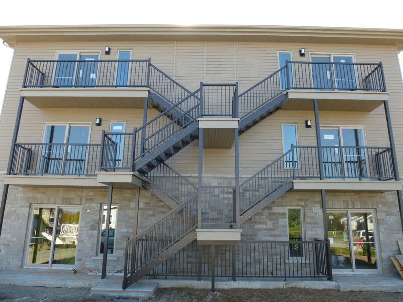 Galvanized aluminum staircase