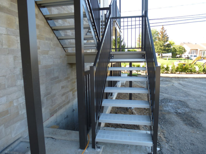 Galvanized aluminum staircase