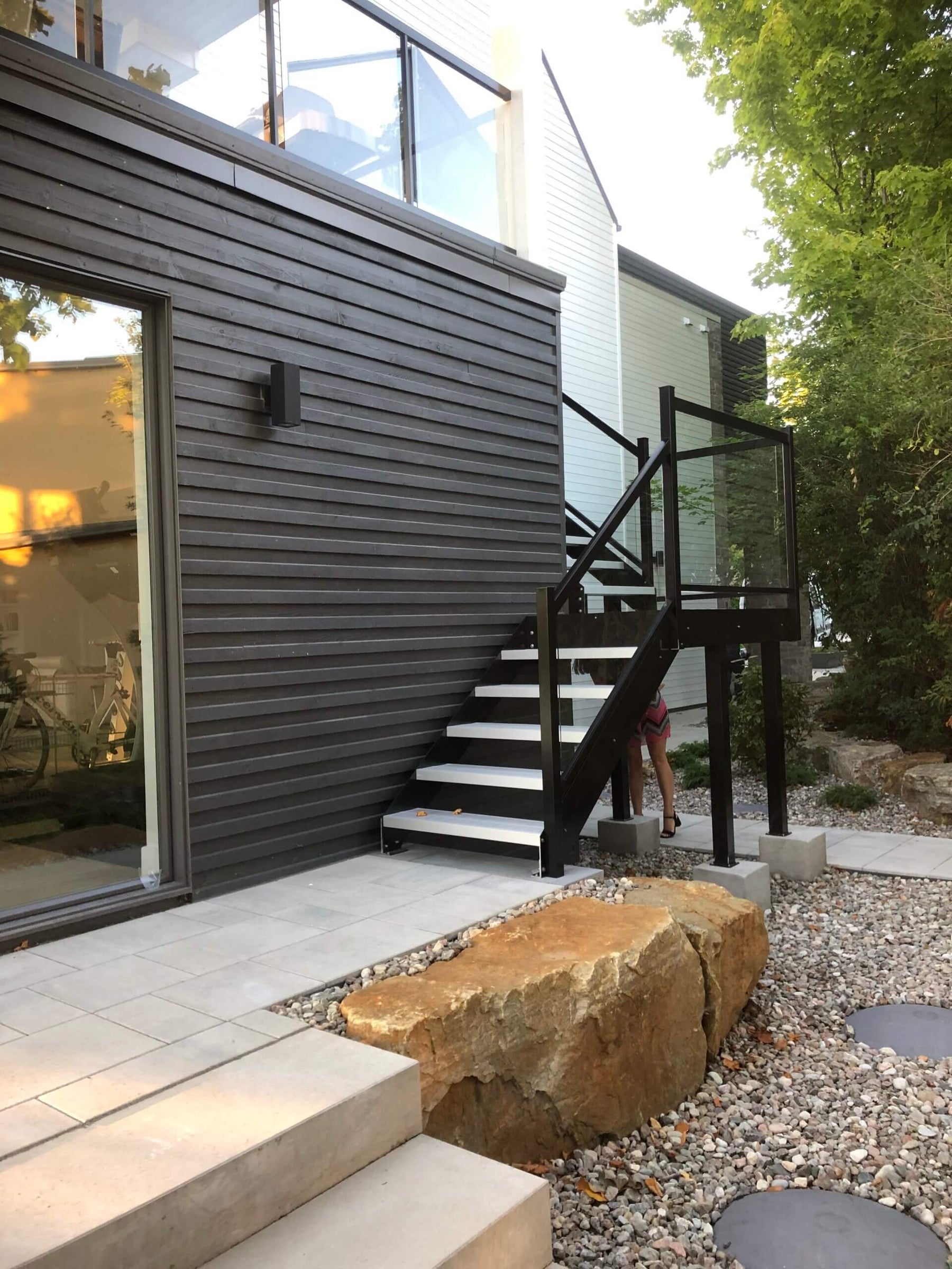 Galvanized aluminum staircase