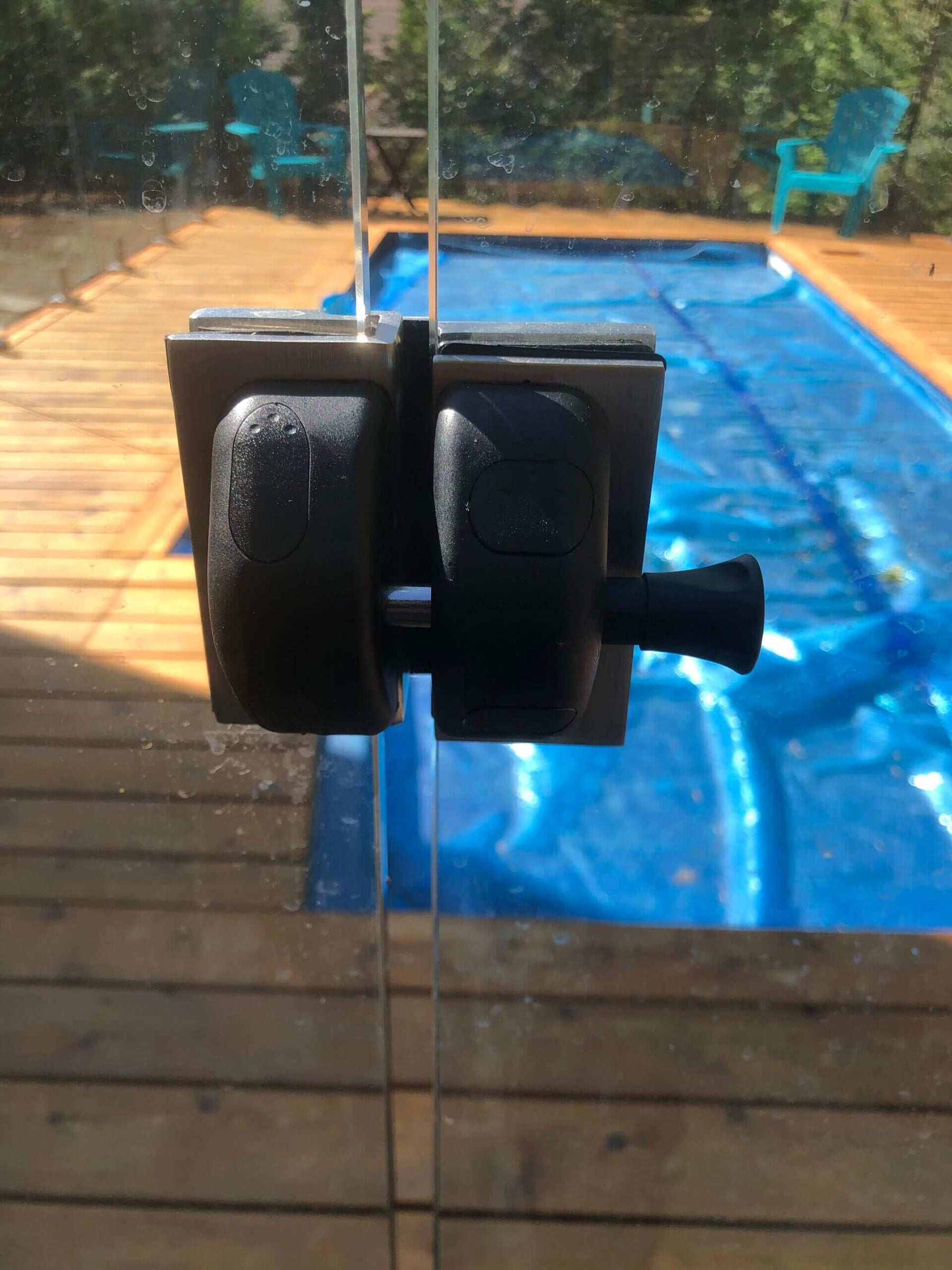 2205 duplex steel latch for 8 to 12 mm glass barriers