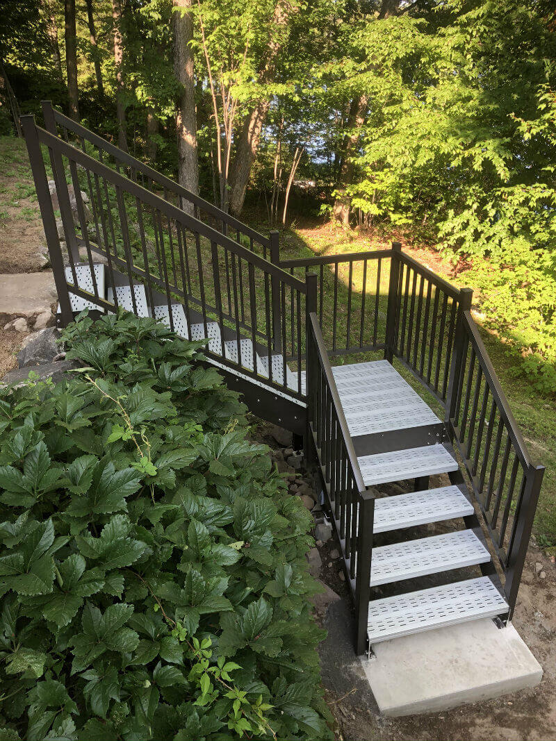 Galvanized aluminum staircase
