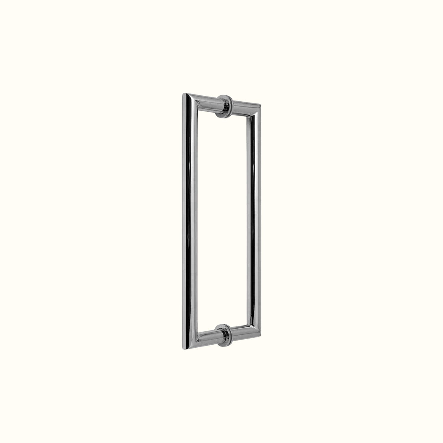 Round tubular handle for glass doors