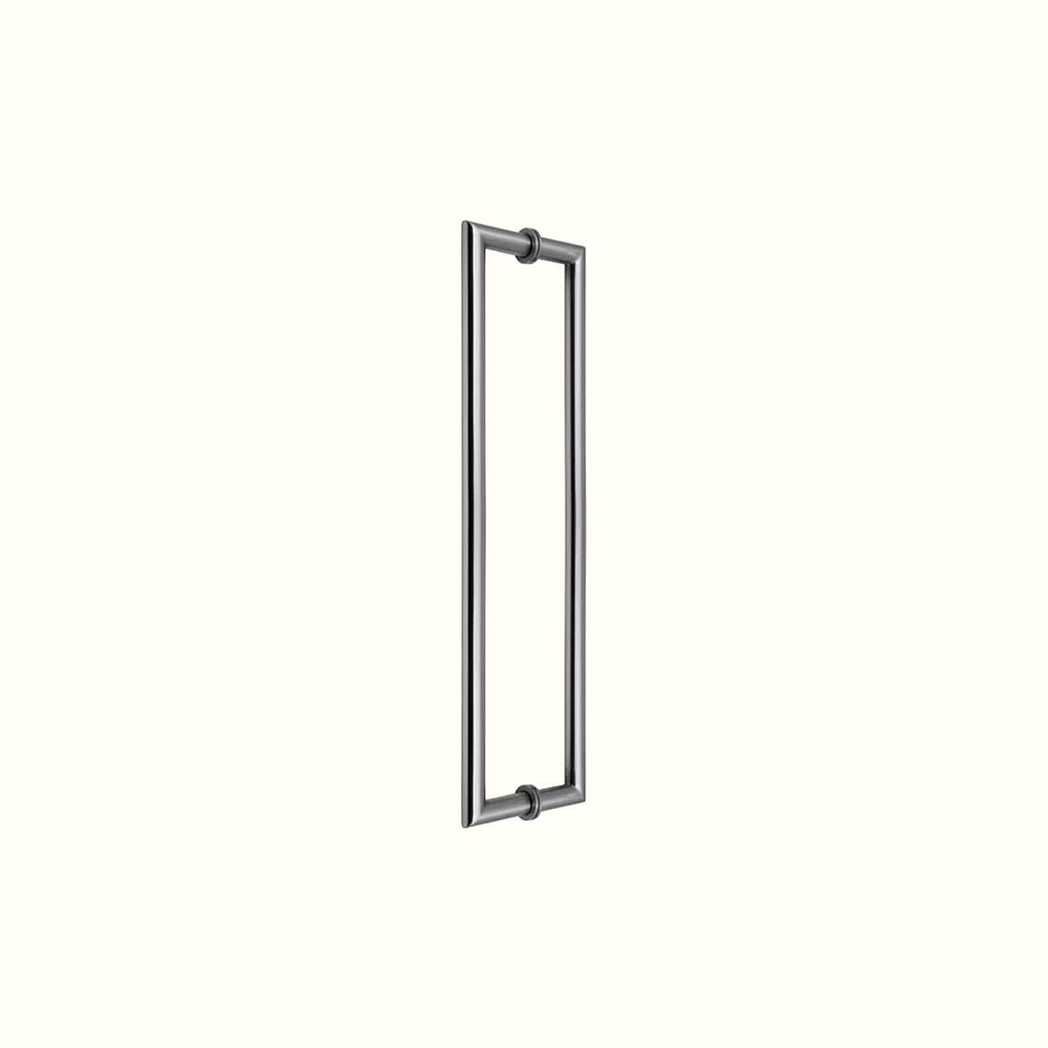 Round tubular handle for glass doors