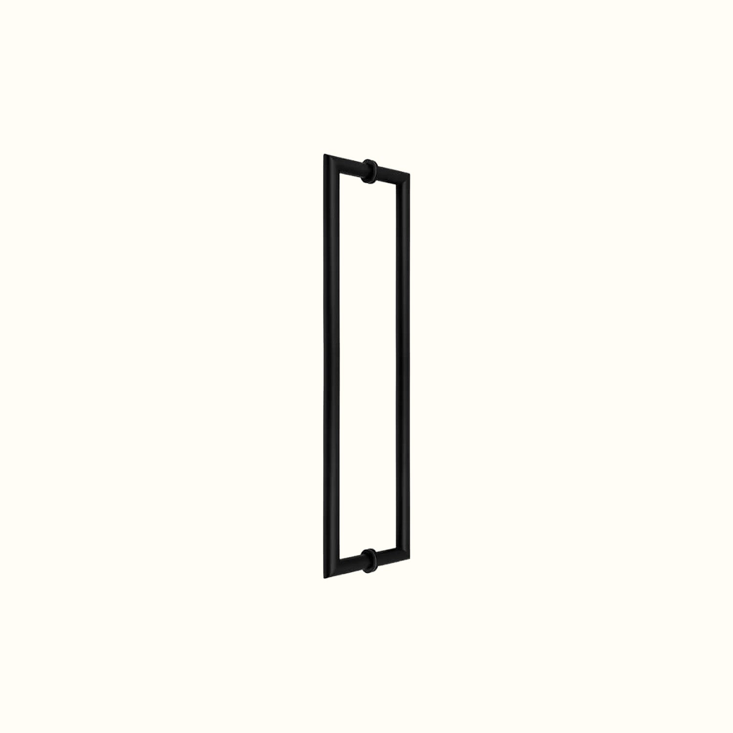 Round tubular handle for glass doors