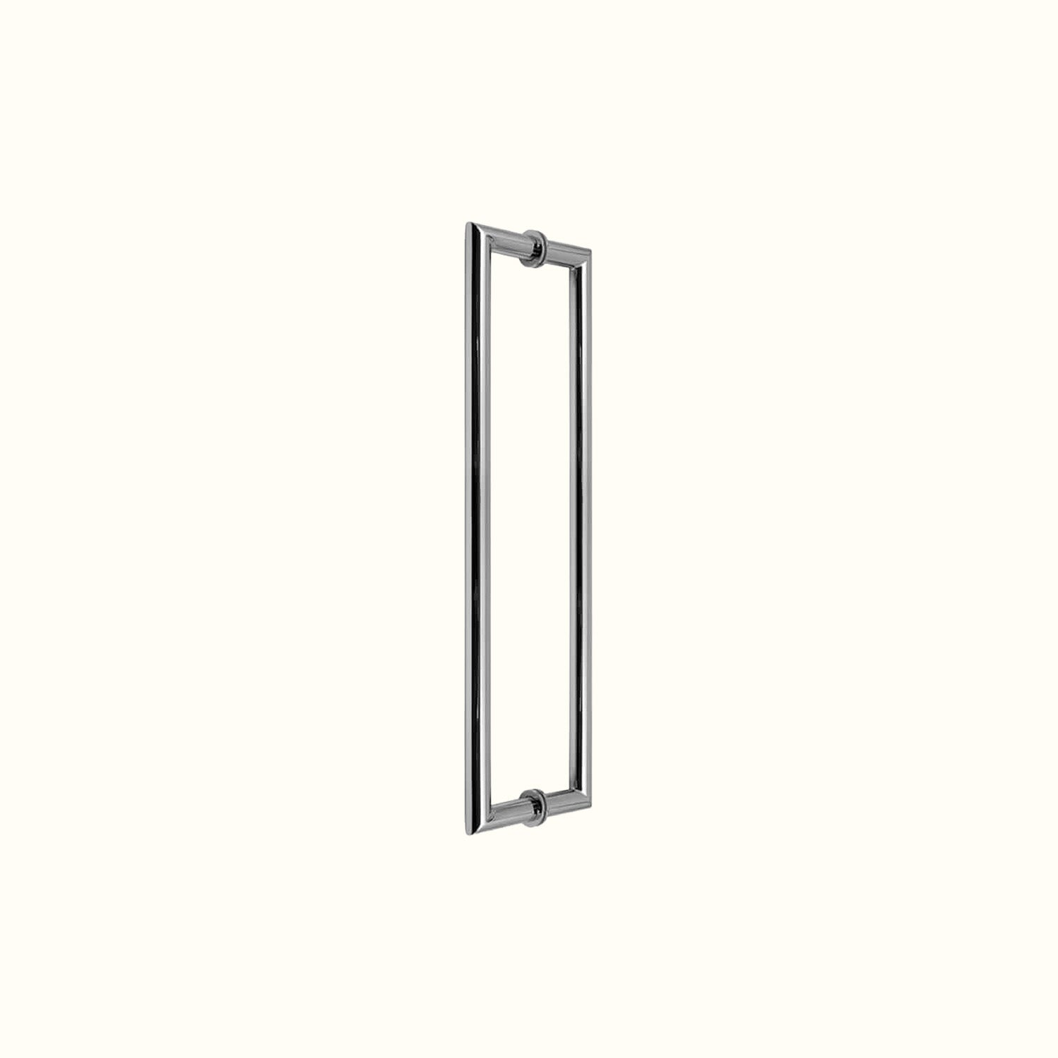Round tubular handle for glass doors