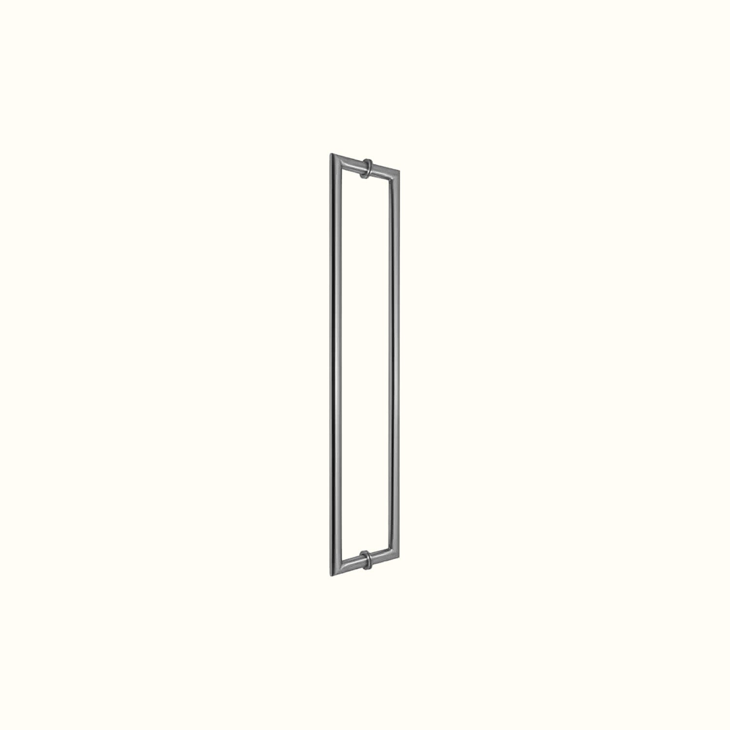 Round tubular handle for glass doors