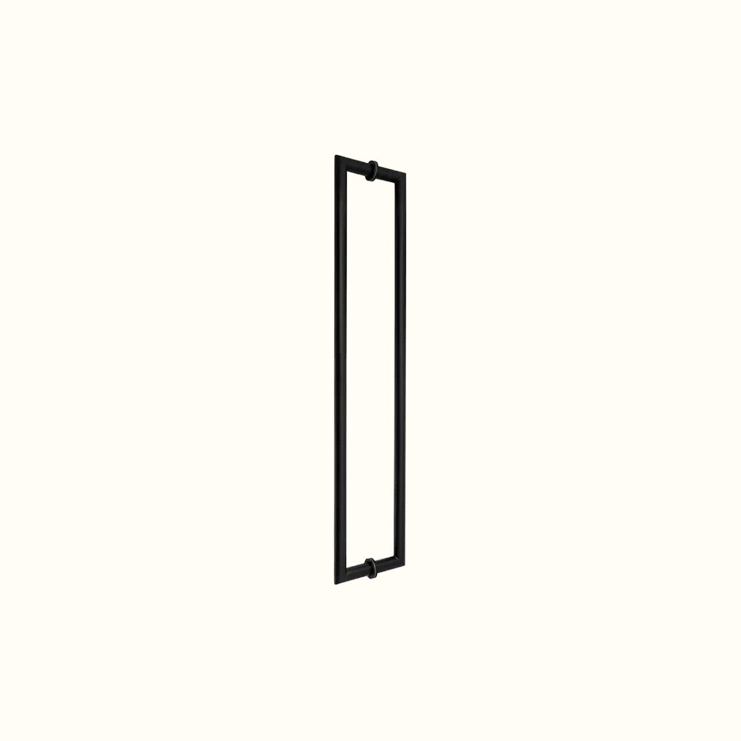 Round tubular handle for glass doors