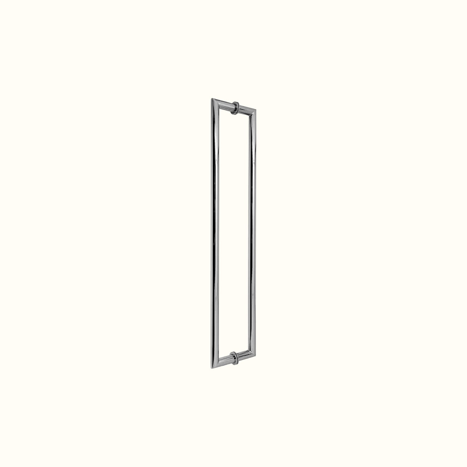 Round tubular handle for glass doors