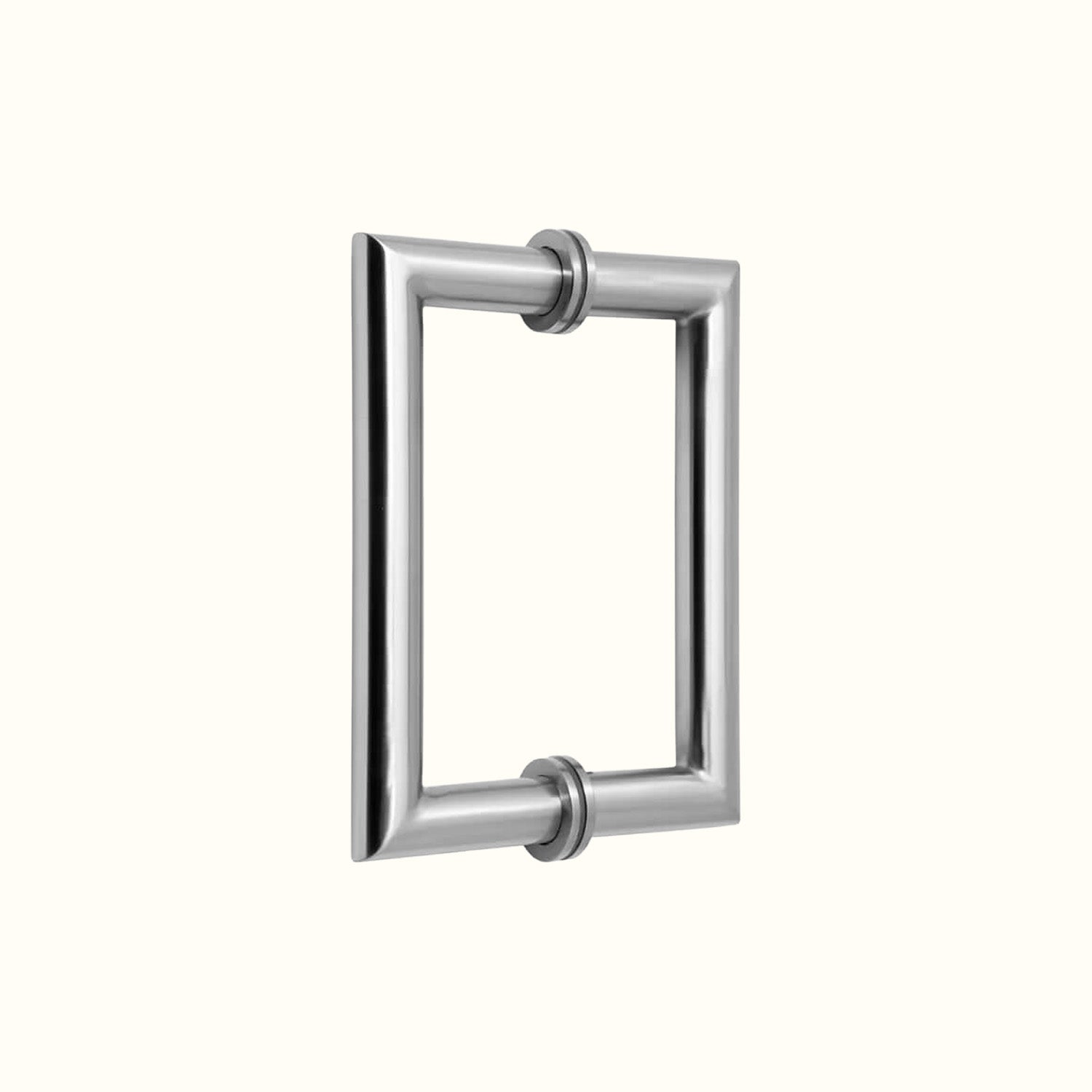 Round tubular handle for glass doors