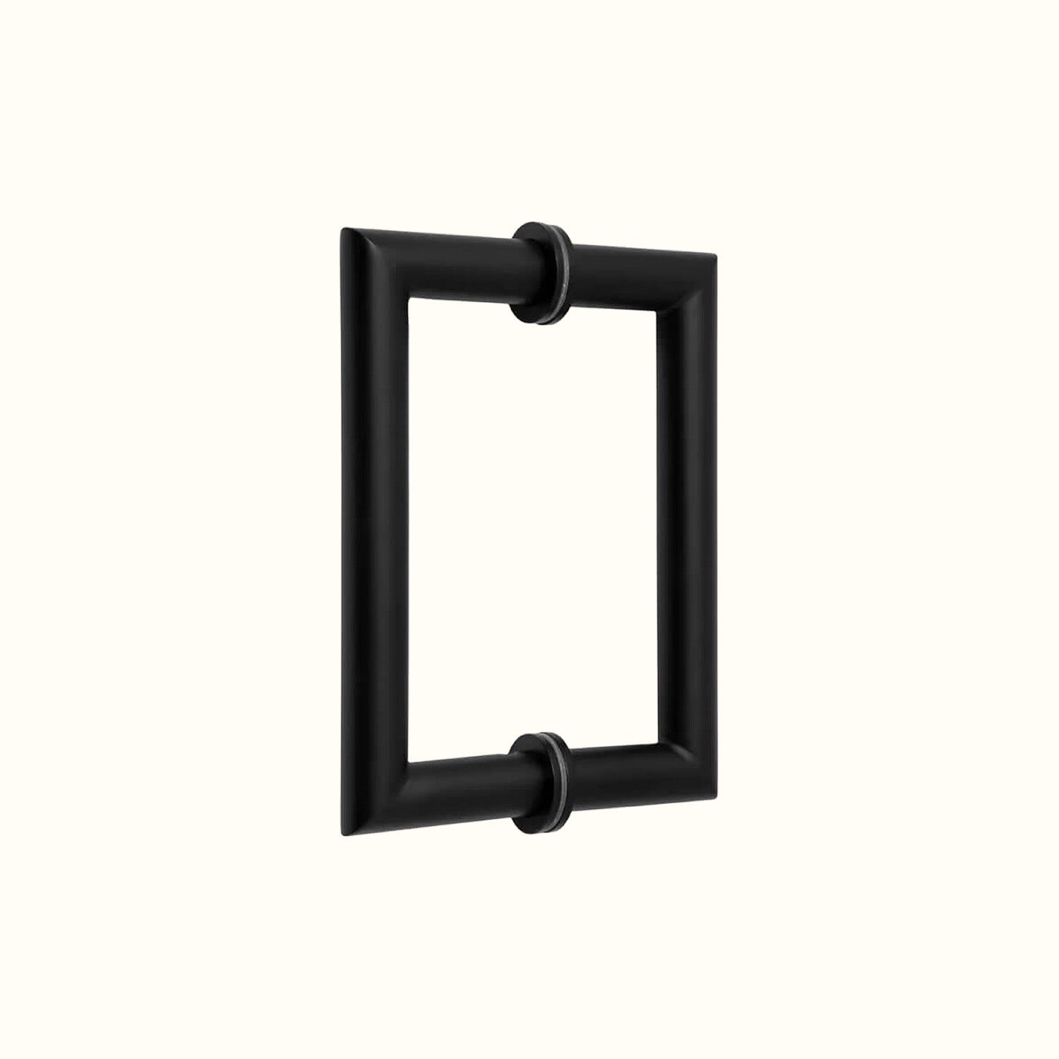 Round tubular handle for glass doors