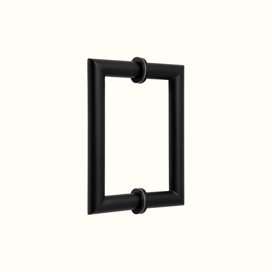 Round tubular handle for glass doors