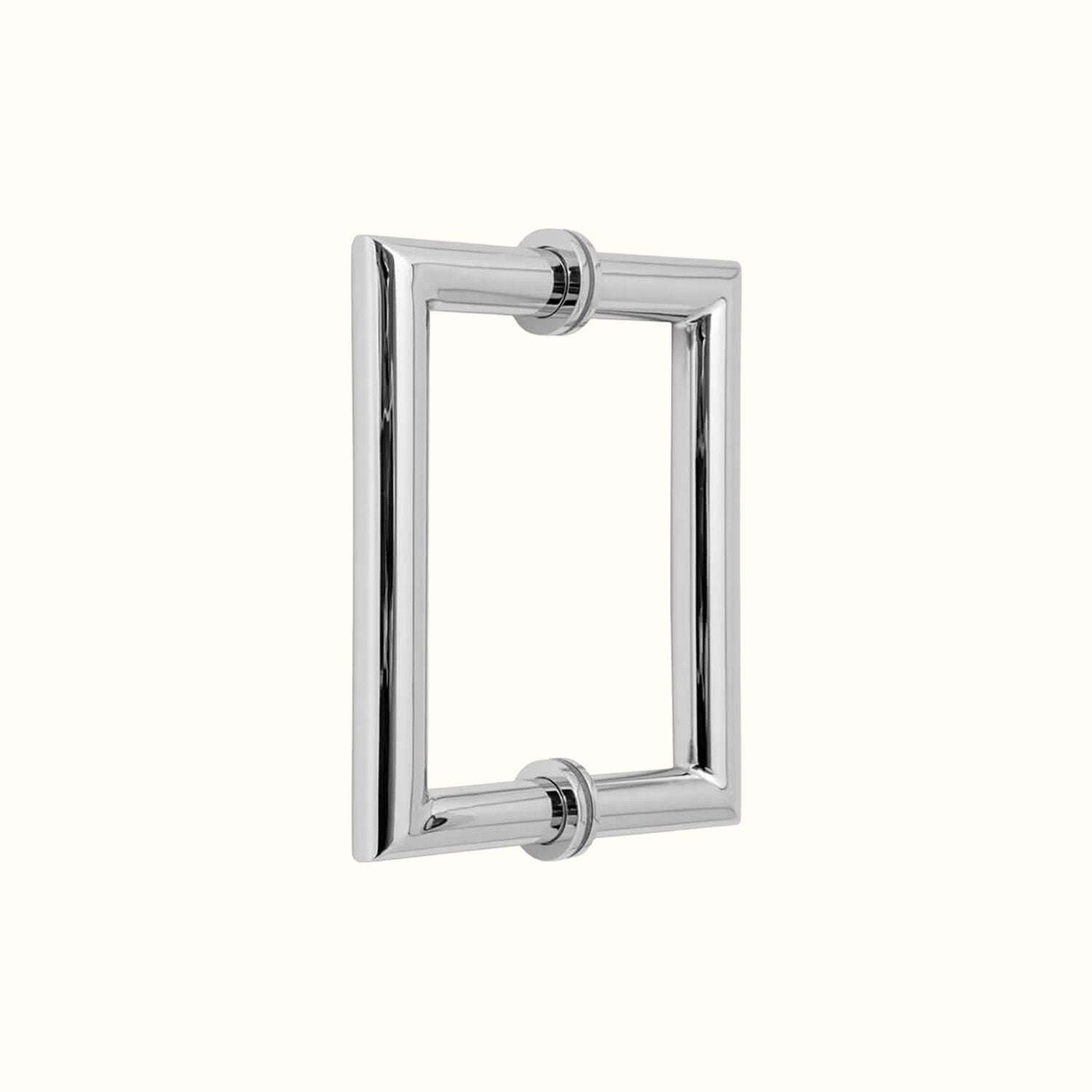Round tubular handle for glass doors