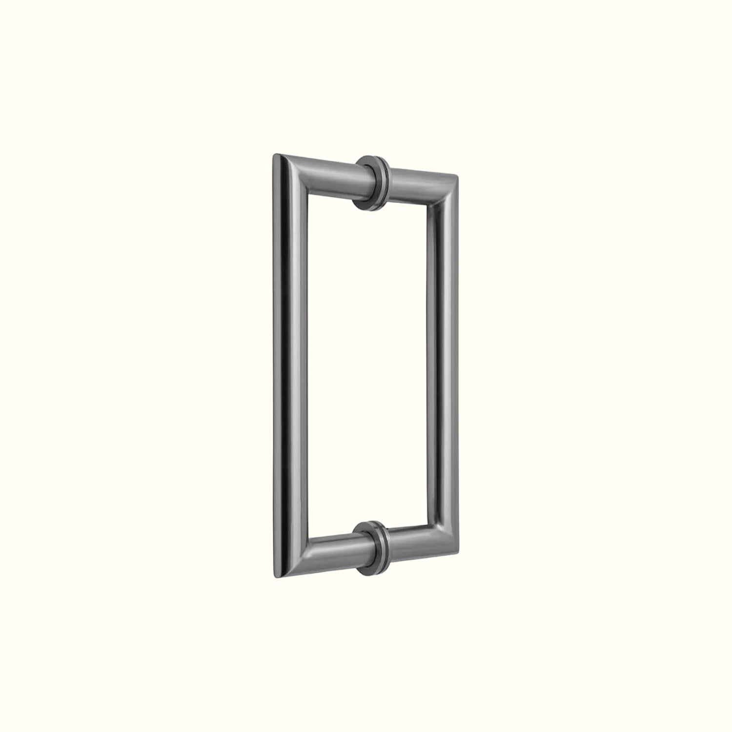 Round tubular handle for glass doors
