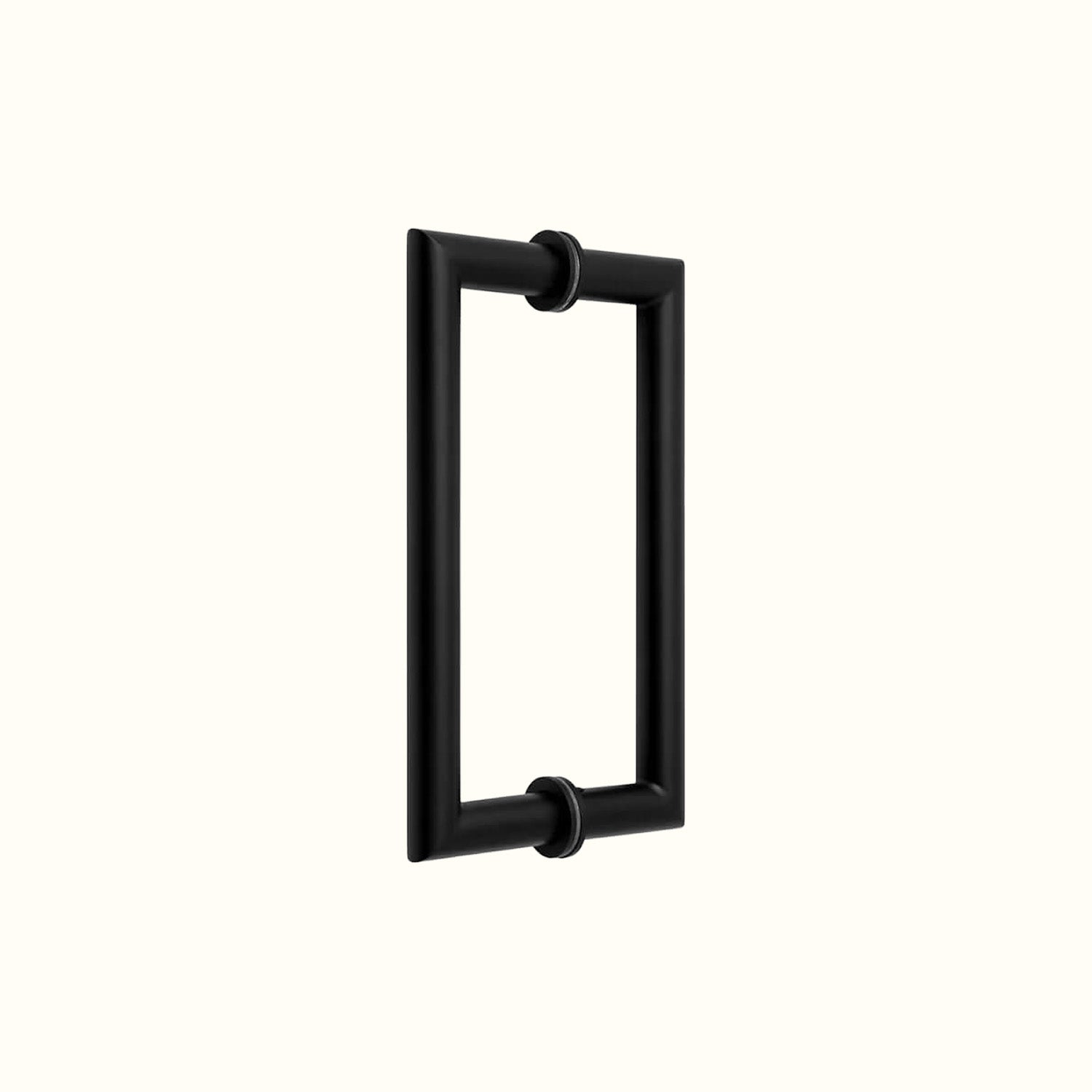 Round tubular handle for glass doors