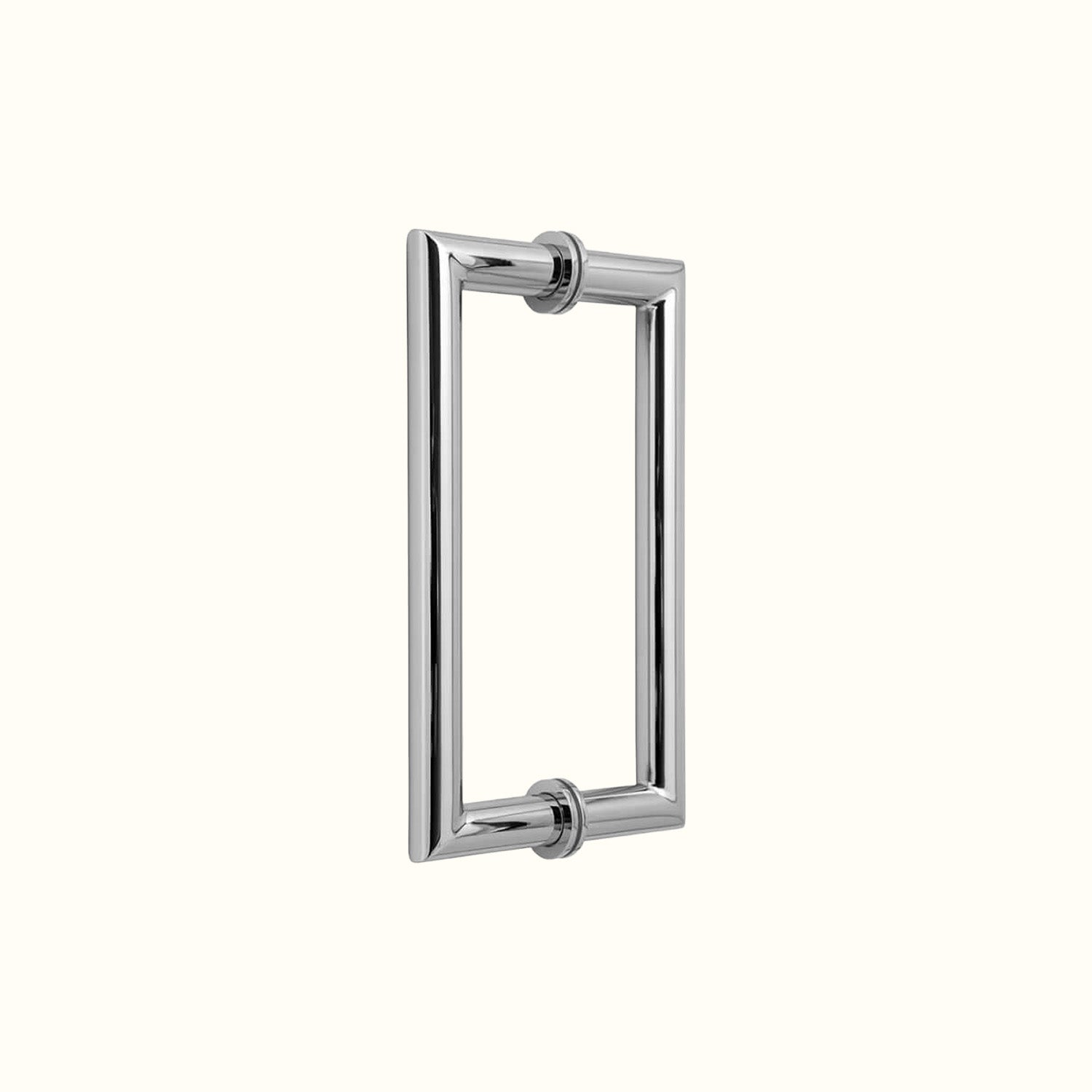 Round tubular handle for glass doors