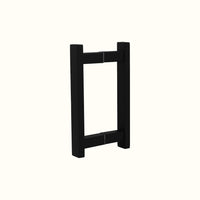Square ladder-style handle for glass doors