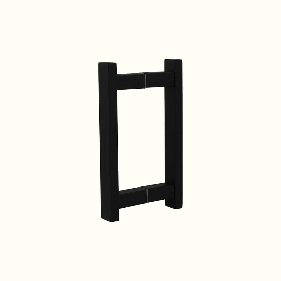 Square ladder-style handle for glass doors