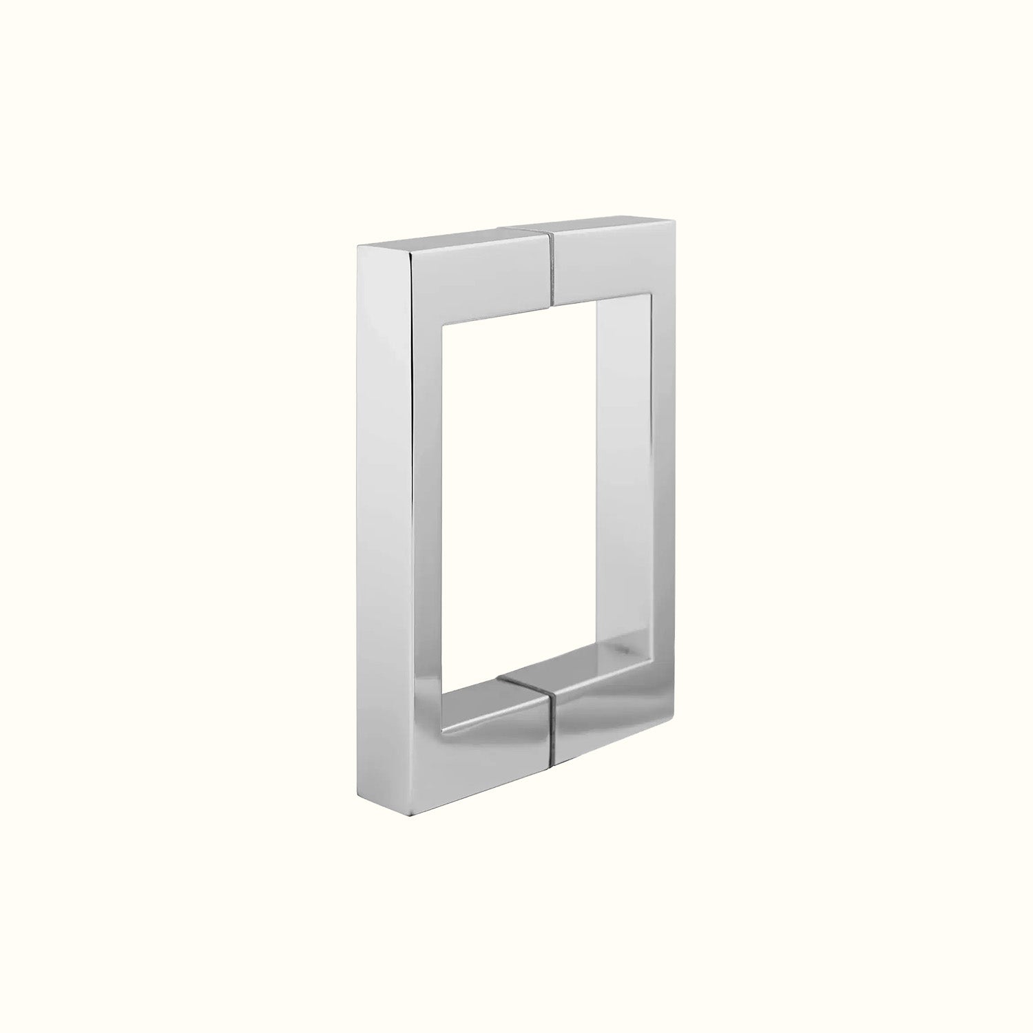 Square tubular handle for glass doors