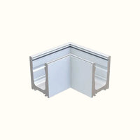 Aluminum corner piece for recessed rail