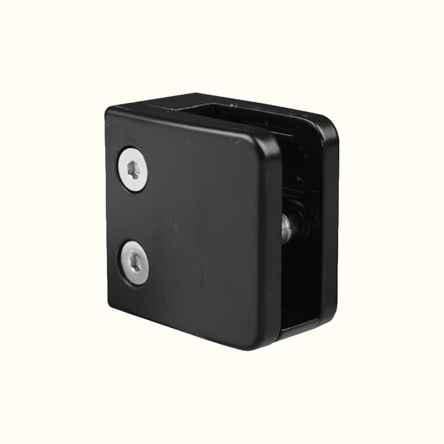 Clamps 55 mm with plate for 6 to 12 mm glass - Round post dia 50.8 mm