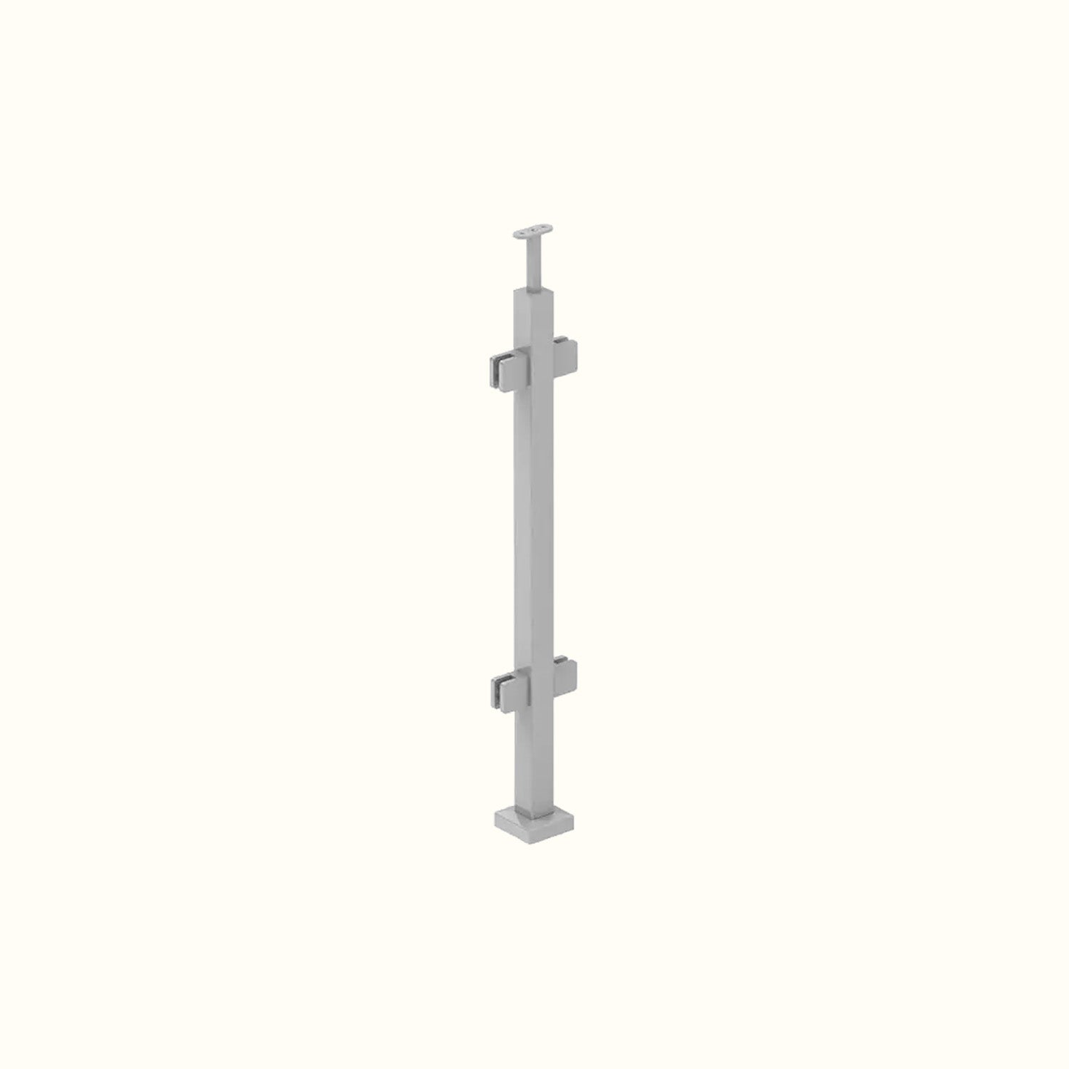 Poteau carré Elite - Inox Satin