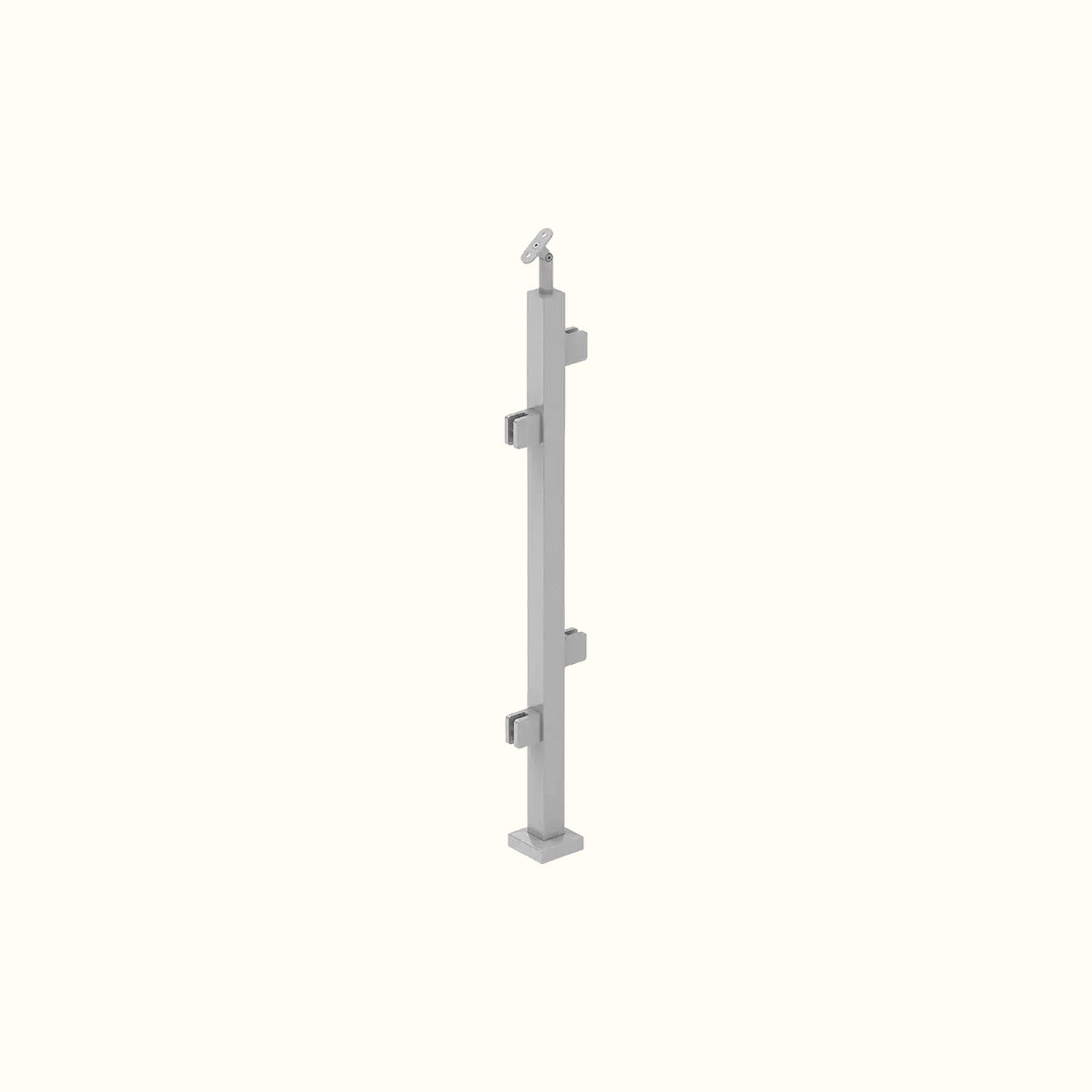 Poteau carré Elite - Inox Satin