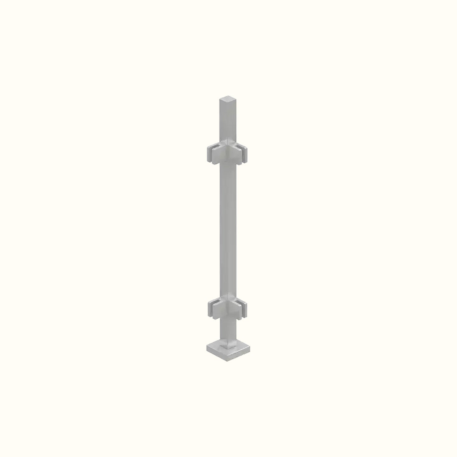 Poteau carré Elite - Inox Satin