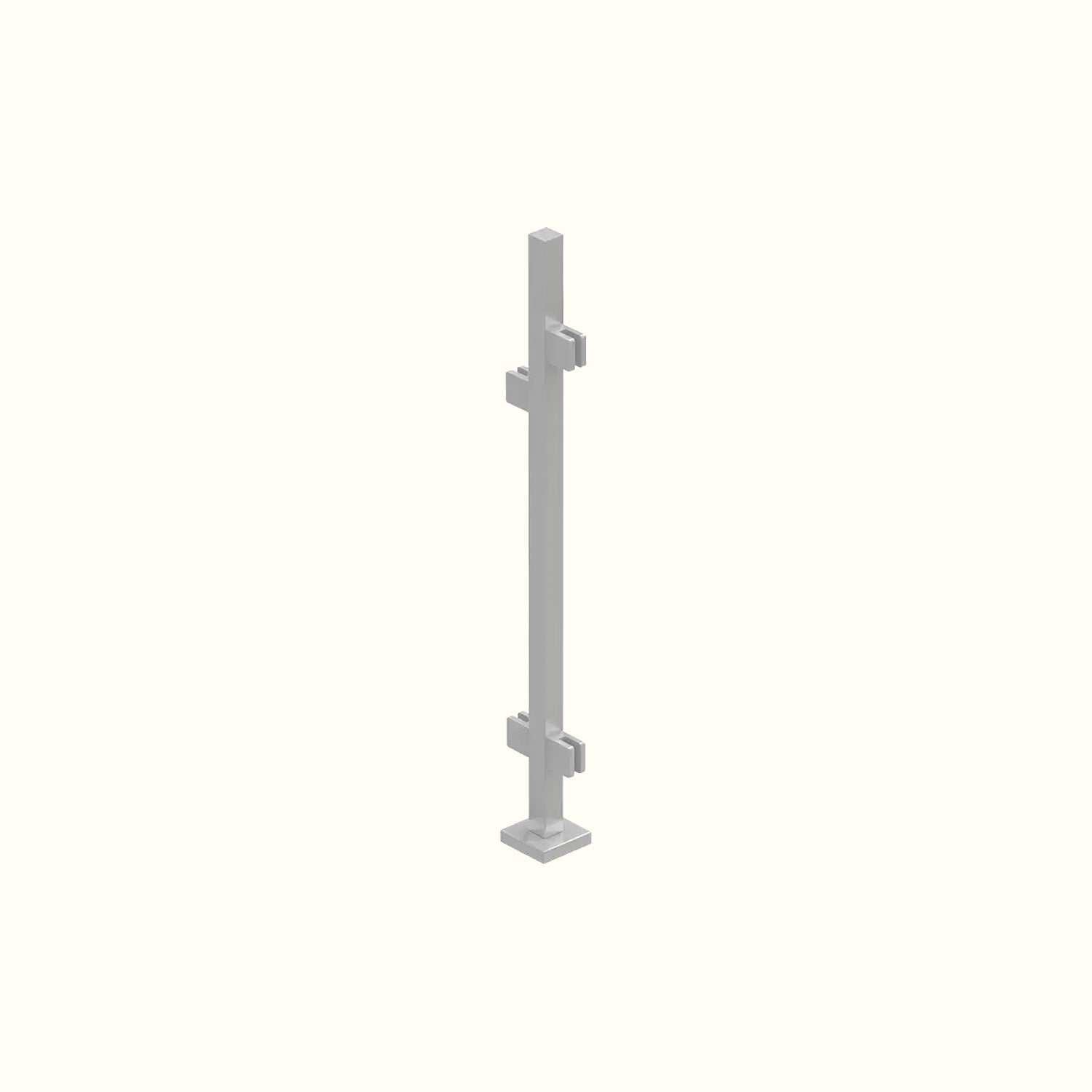 Poteau carré Elite - Inox Satin