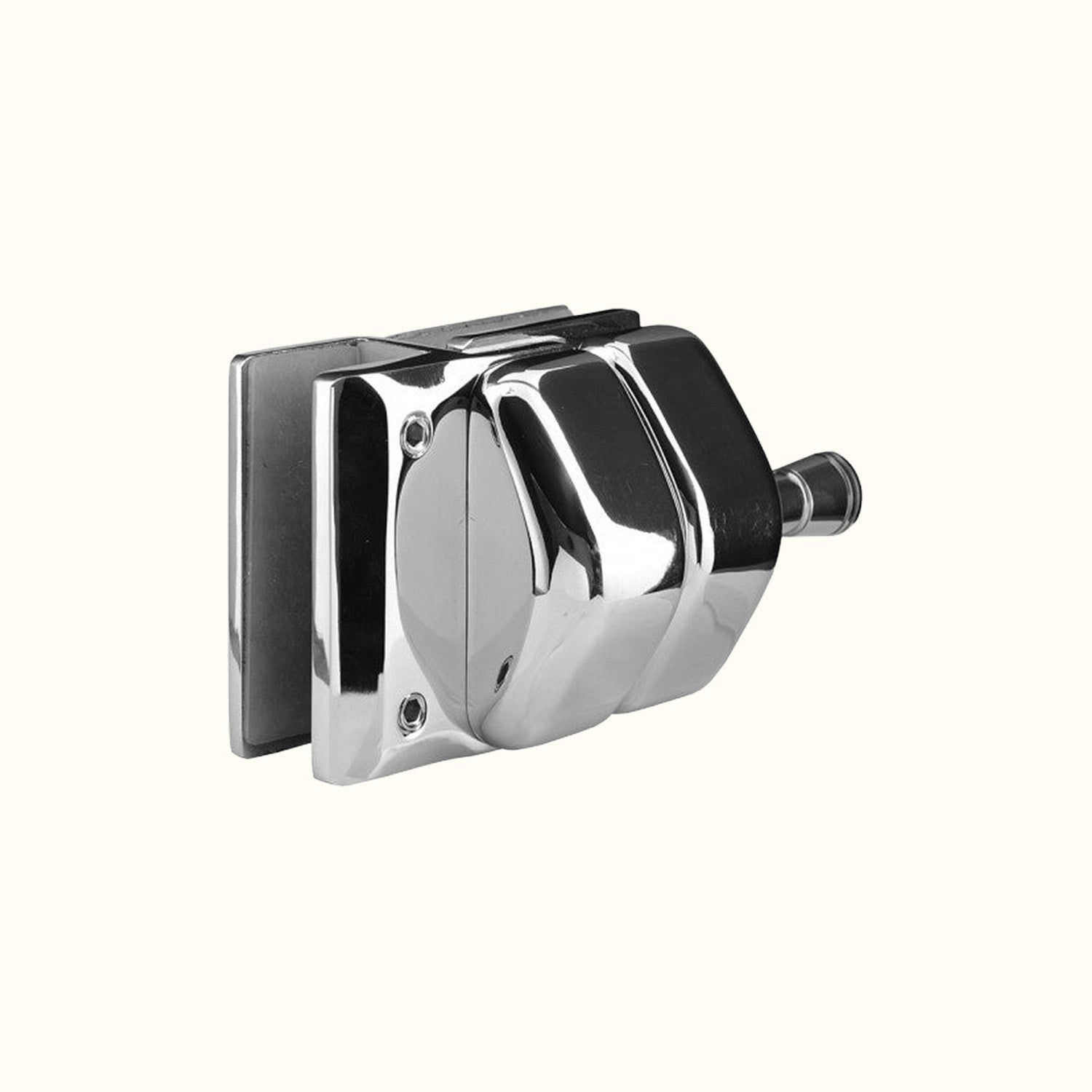 Stainless steel latch for 8 to 12 mm glass barriers