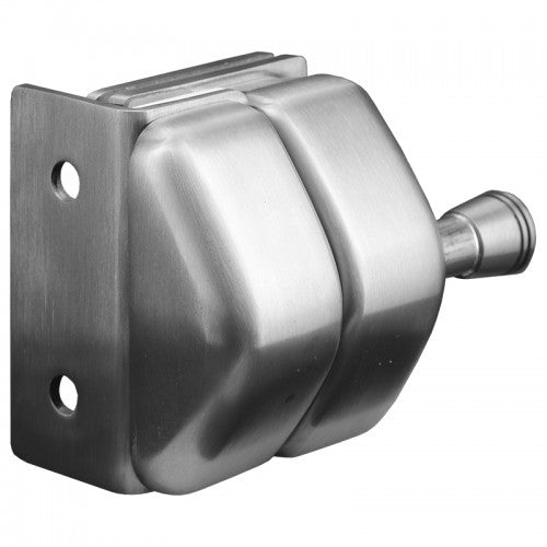 Stainless steel latch for 8 to 12 mm glass barriers