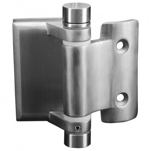Spring hinges for 8-12 mm glass barriers