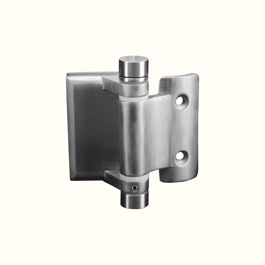 Spring hinges for 8-12 mm glass barriers