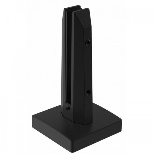 Robust spigot for 12 to 17.52 mm glass railings