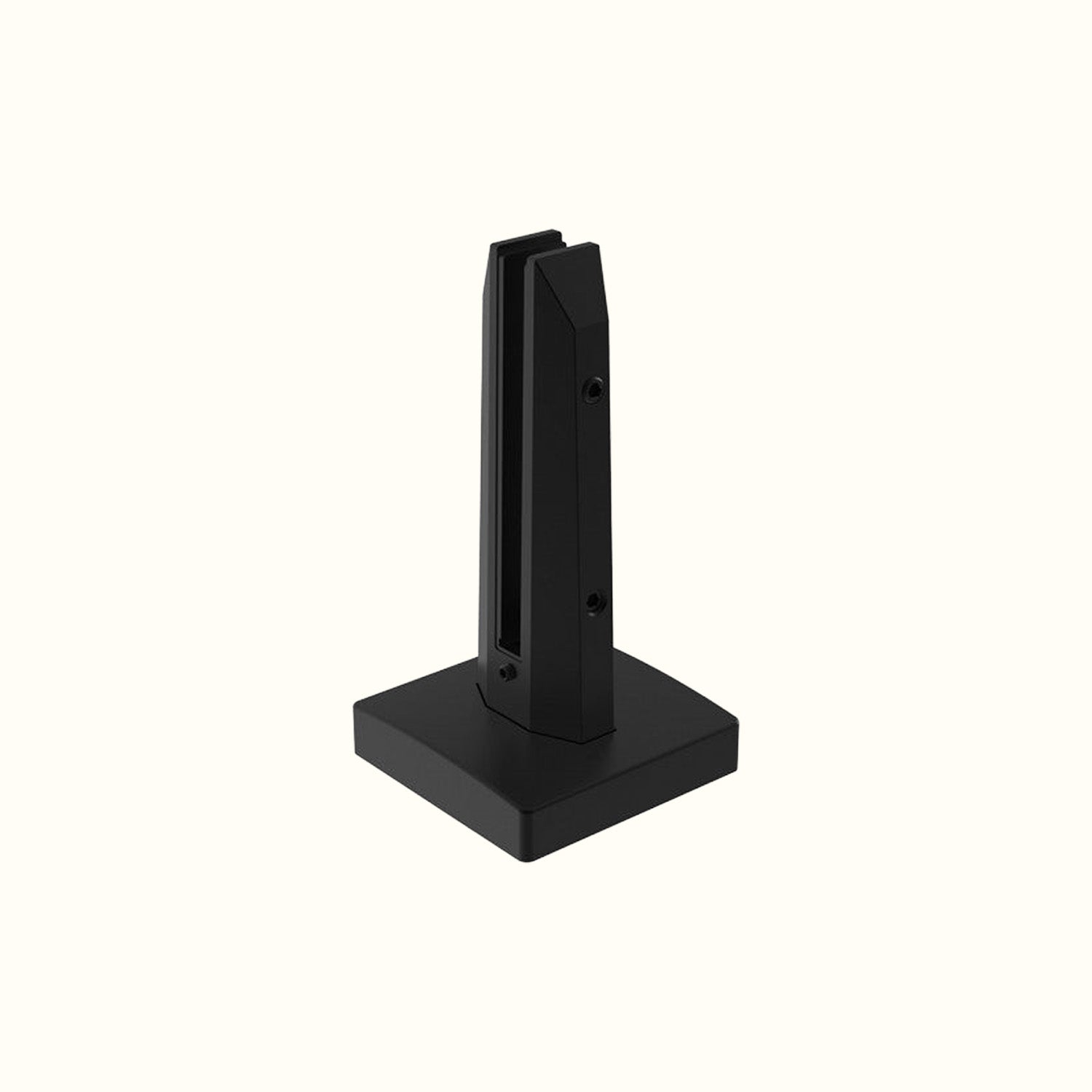 Robust spigot for 12 to 17.52 mm glass railings