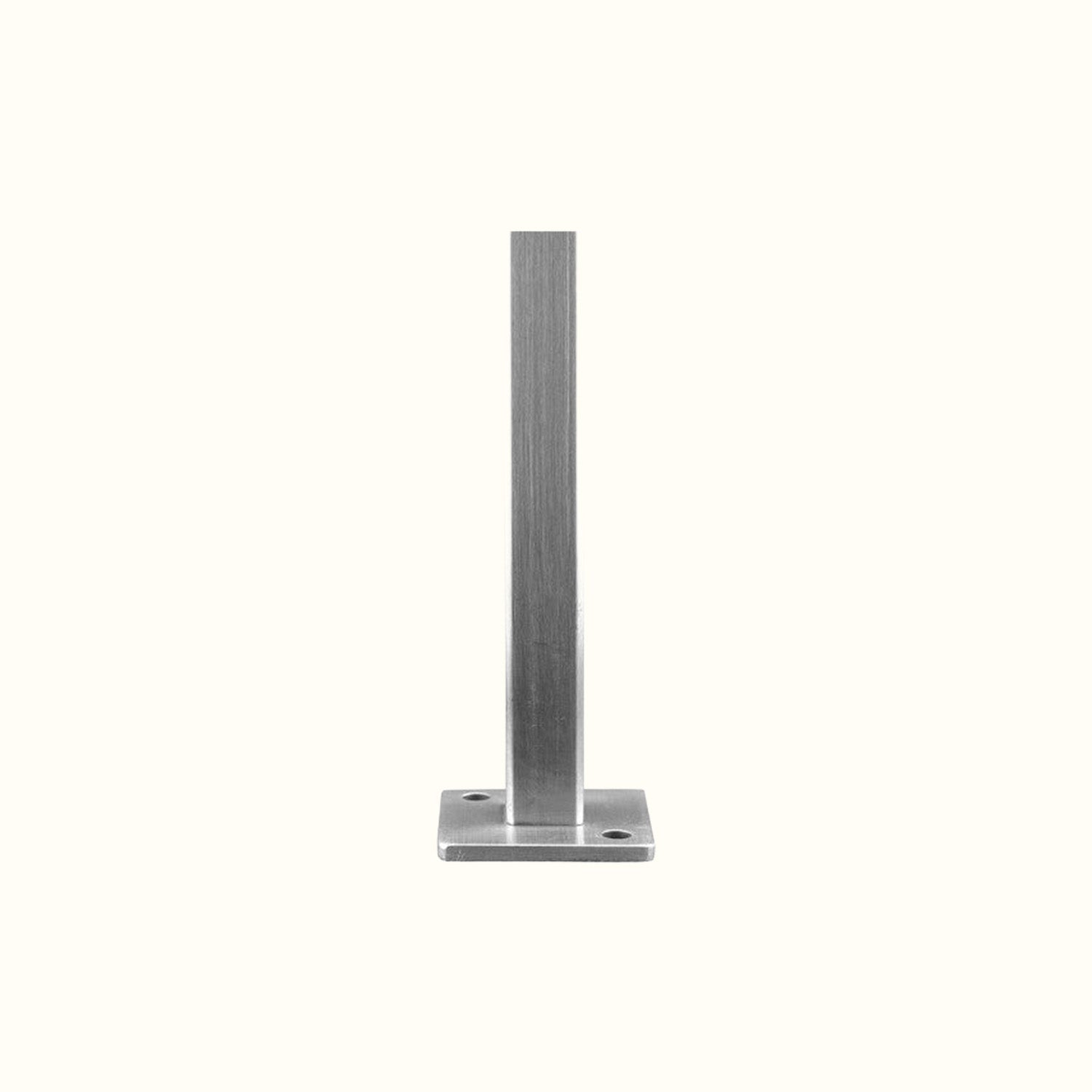 Square bar with welded stainless steel base