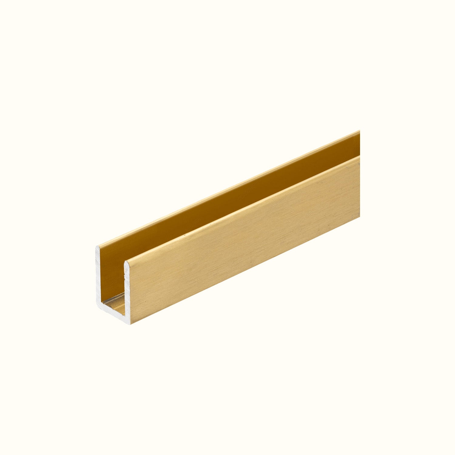 U-shaped aluminum molding for 10 or 12 mm glass