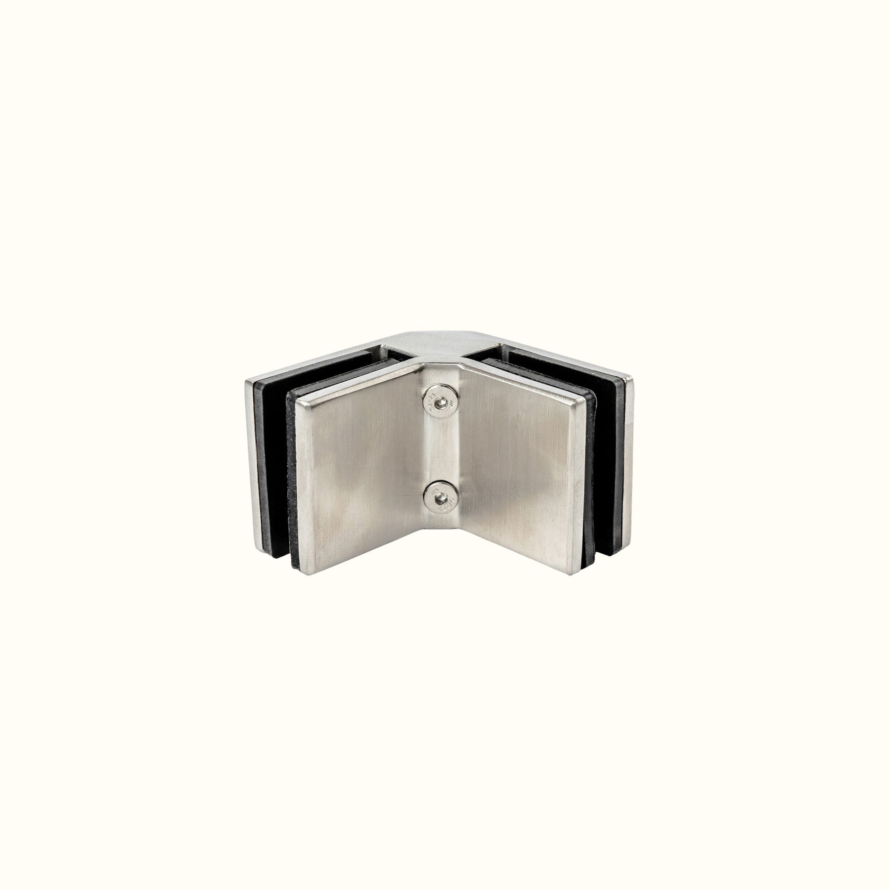 Heavy-duty glass-to-glass clamps, 90°