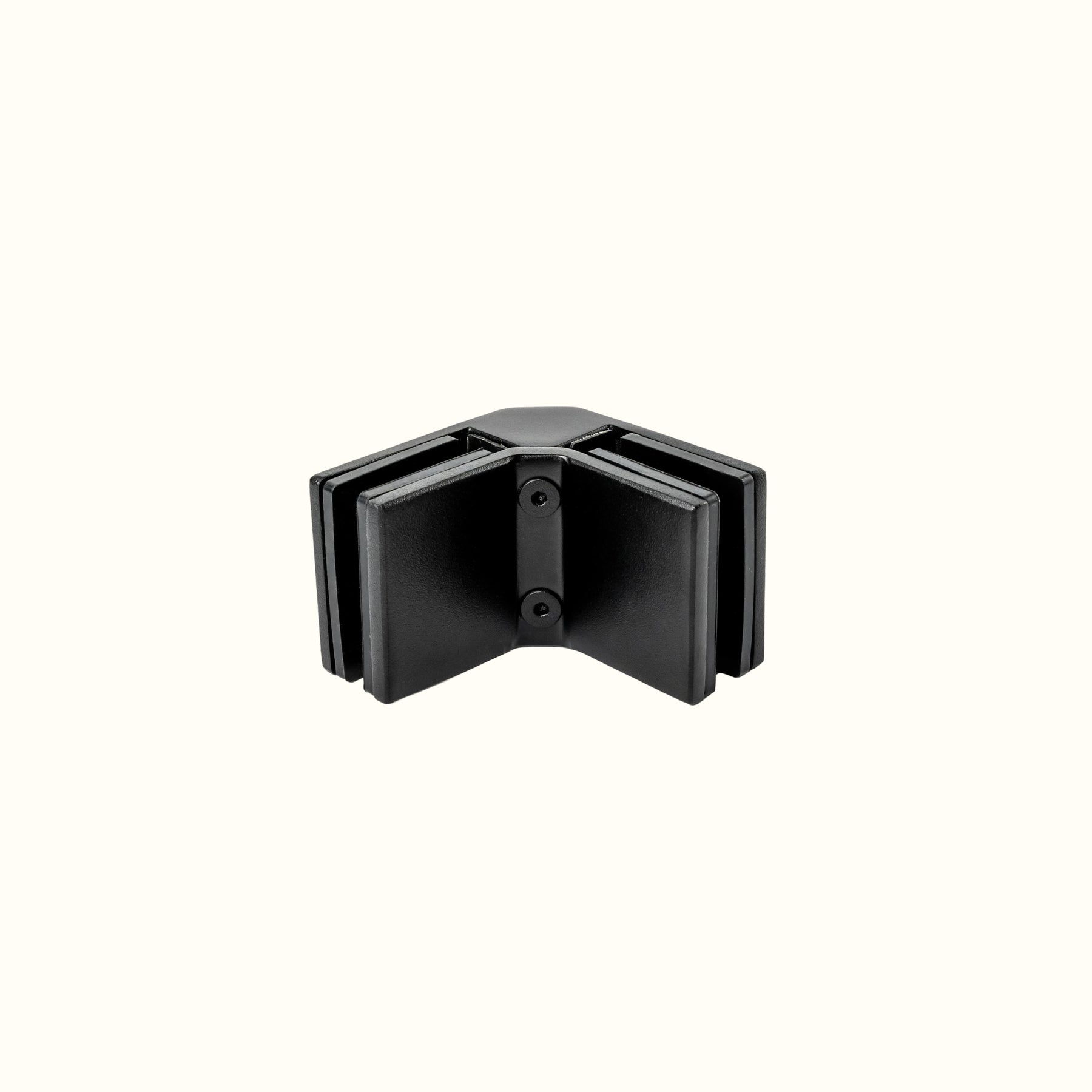 Heavy-duty glass-to-glass clamps, 90°