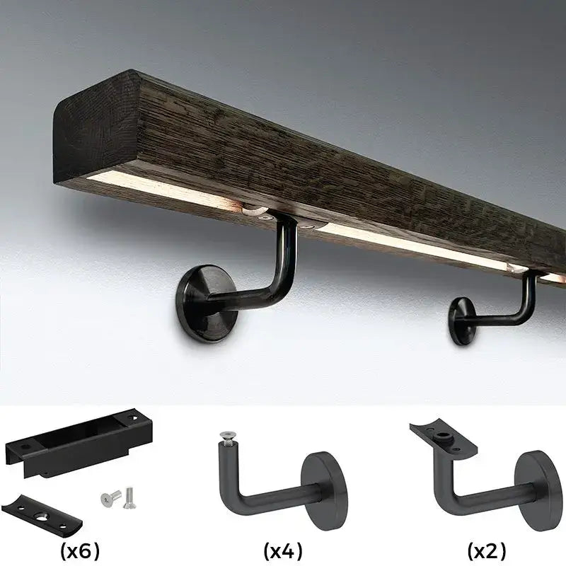 Hardware kit for illuminated handrail