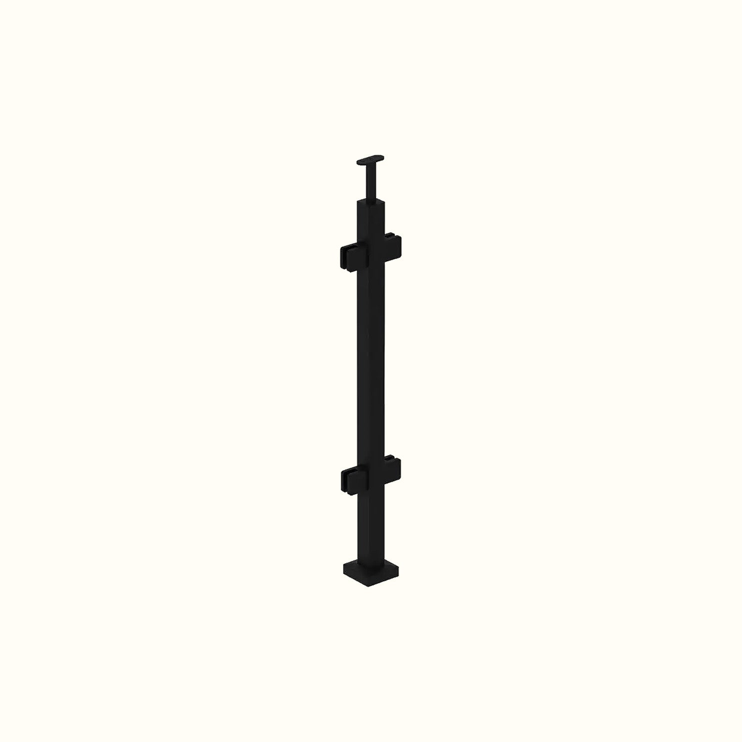 Poteau carré Elite - Noir Mat