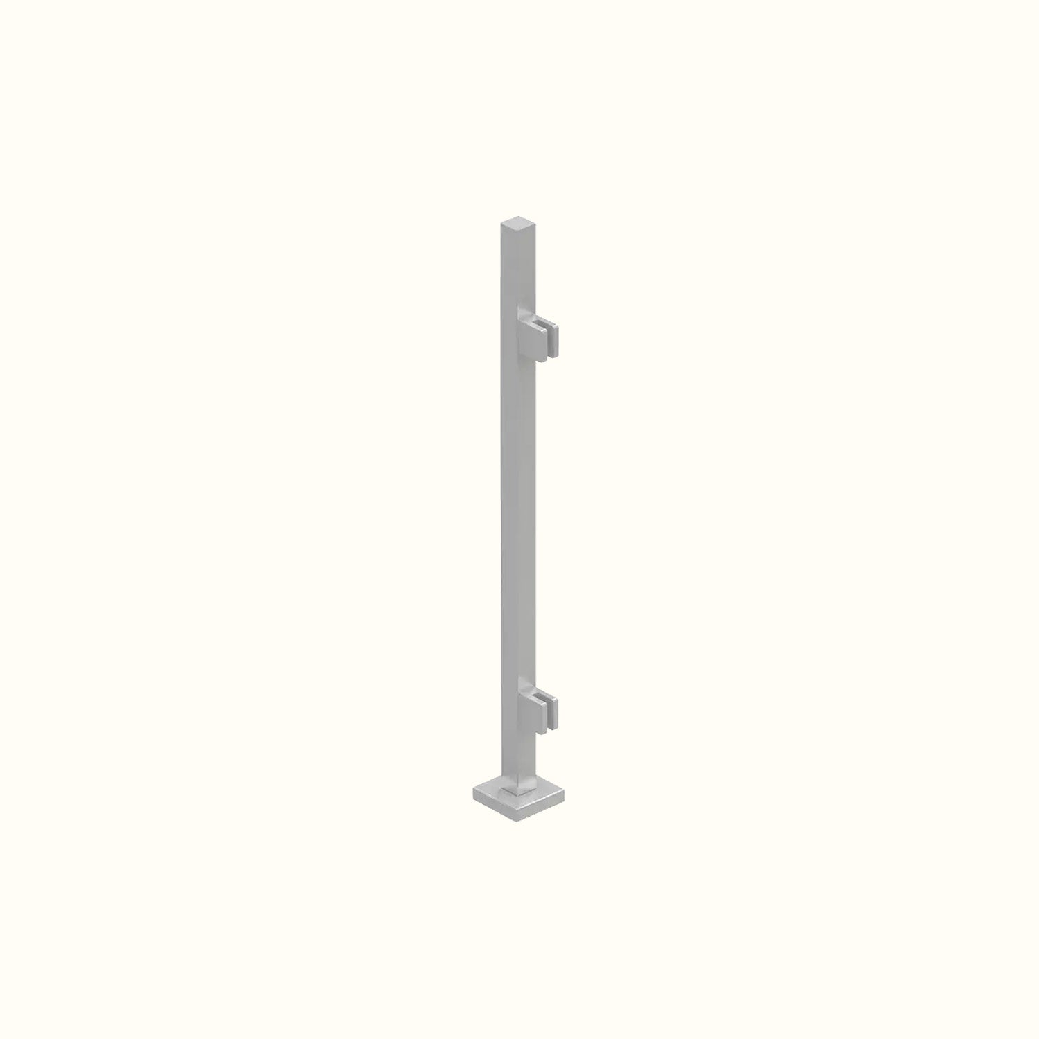 Poteau carré Elite - Inox Satin