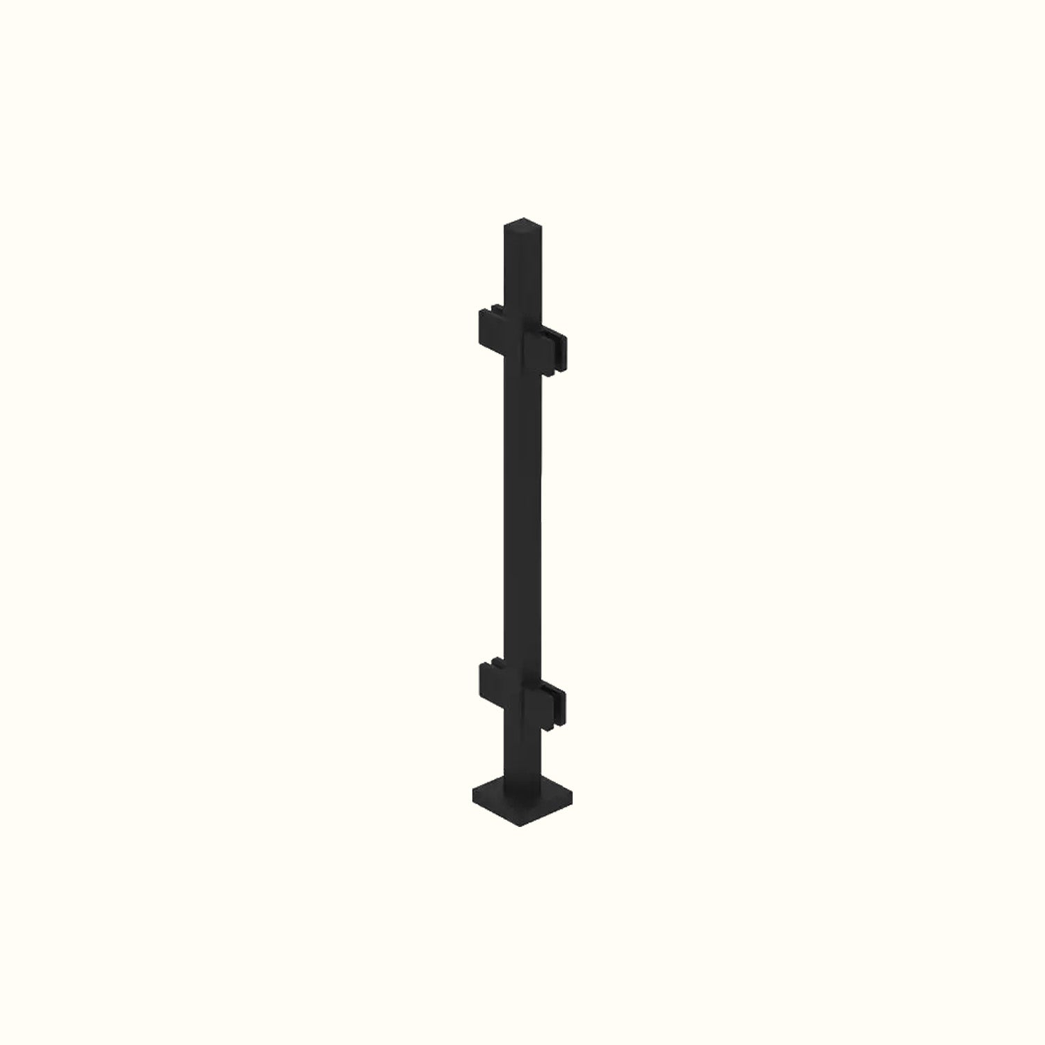 Poteau carré Elite - Noir Mat
