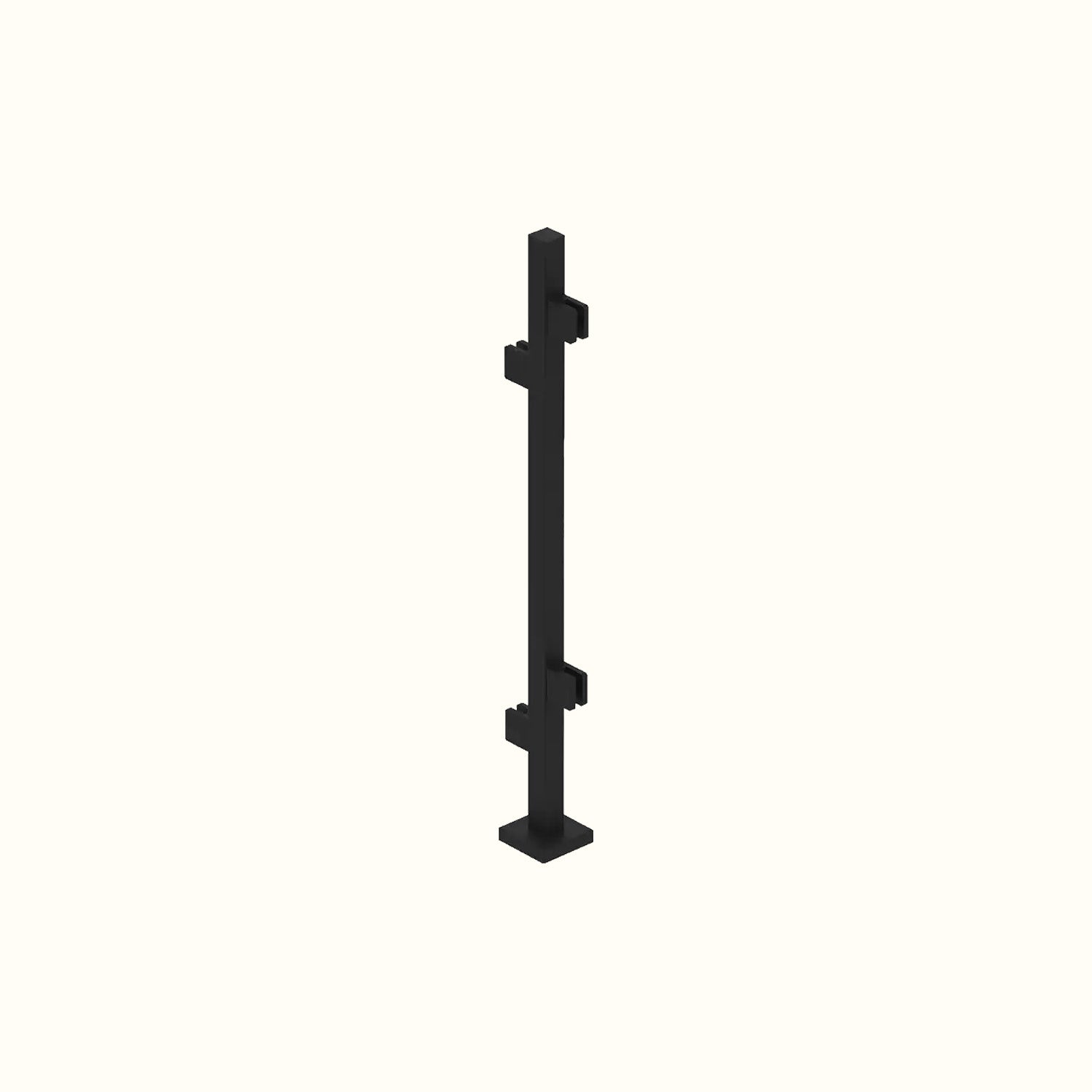 Poteau carré Elite - Noir Mat